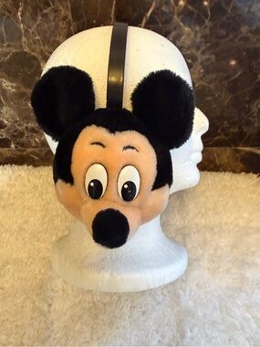 Disney Mickey Mouse Black Plush Ear Muffs-Adjustable